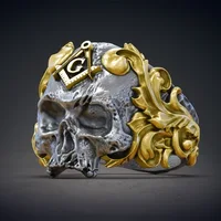 

VRIUA Jewelry Skull Gothic Mysticism Glory Men's Ring