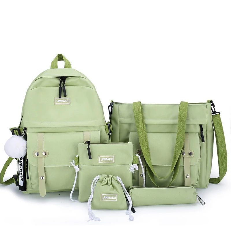 

Ins Korean Style 5 Piece Set For Girl School Bag Student Backpack College Student Backpack, A/b/c/d/e/f/g/h/i/j/k/l/m