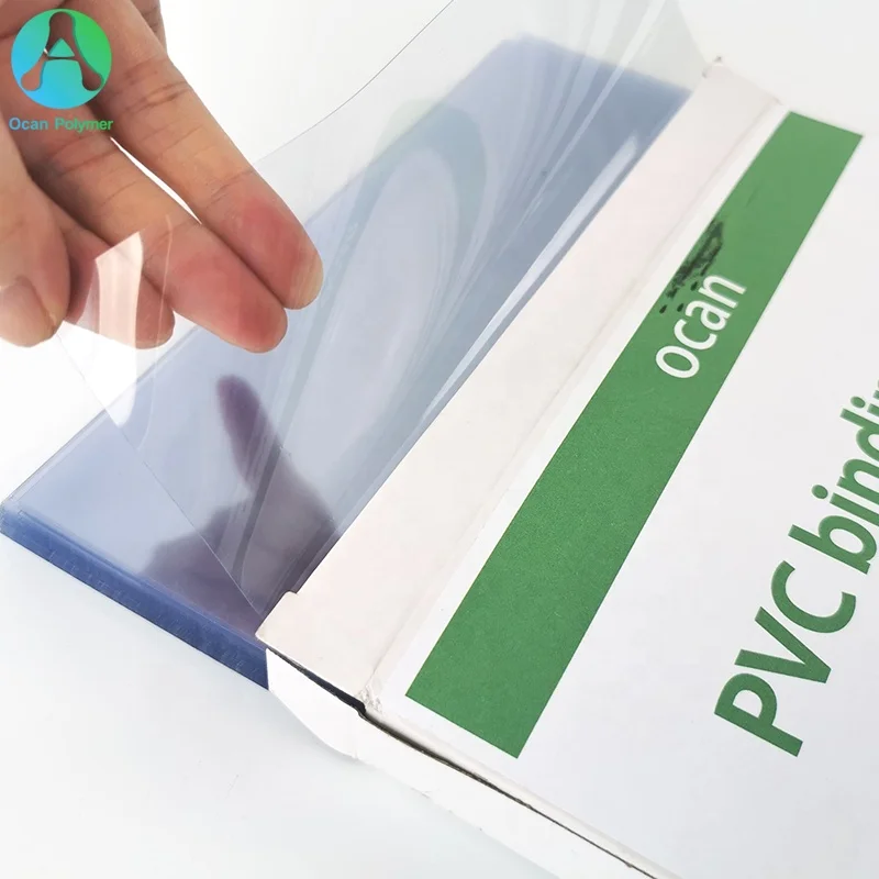 

OCAN 0.15mm 0.25mm 0.35mm pvc binding cover clear pvc sheet a4 blue
