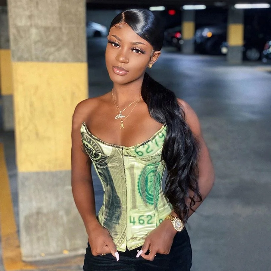

2021 New Arrivals Pattern Printed Corset Top Women Sexy Y2k Clothing