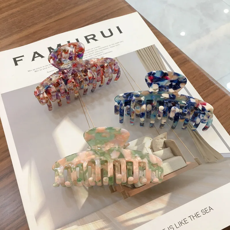 Yucat Fashion Hair Clips Hair Accessories Leopard Tortoise Shell Acrylic Acetic Acid Hair Claw For Women.jpg