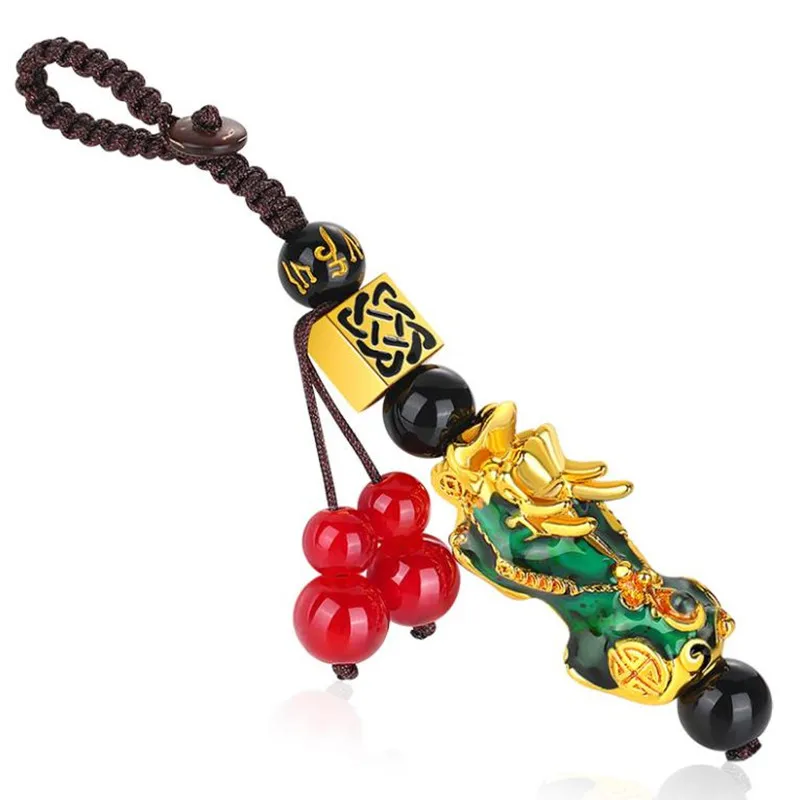 

Wholesale Gold Plated Temperature Coloring Piyao Pendant Men Women Feng Shui Amulet Pixiu Necklace Jewelry