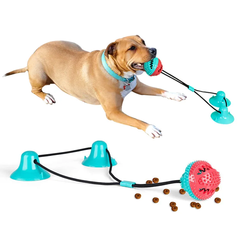 

Amazon Chewing Toys Ball Pet Dog Colorful Animal Large Rope Ball Rubber Dog Chewing Toys, As picture