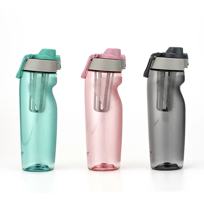 

700ml Sports Water Bottle Custom Logo BPA Free Eco-friendly Large motivational plastic Tritan, Green blue