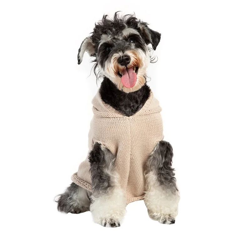 

Wholesale Soft Fashion Knit Dog Hoodie Sweater Casual Plain Basic Dog Sweater