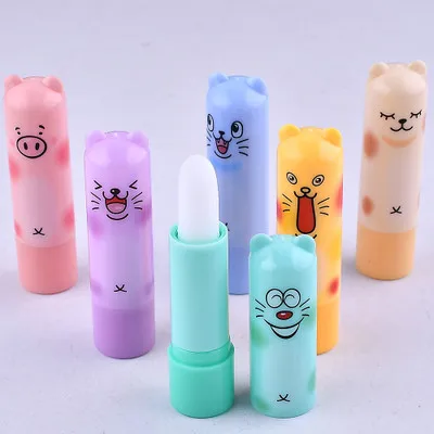 

TEAYASON 6-Color Crystal Cute Bear Lip Balm Colorless Moisturizing Cute Doll