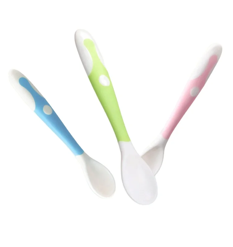 

New style wholesale food grade safe non-toxic soft training silicone baby feeding spoon