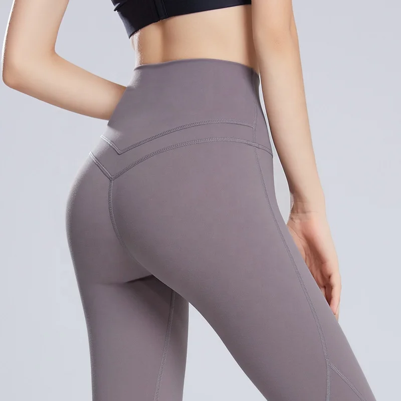 

2020 Best selling explosions hole yoga pants tight high waist hips fitness running training yoga trousers