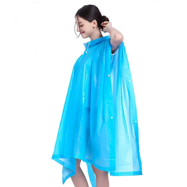 Eco-friendly Material Promotional Plastic Adult Peva Portable Rain Coat ...