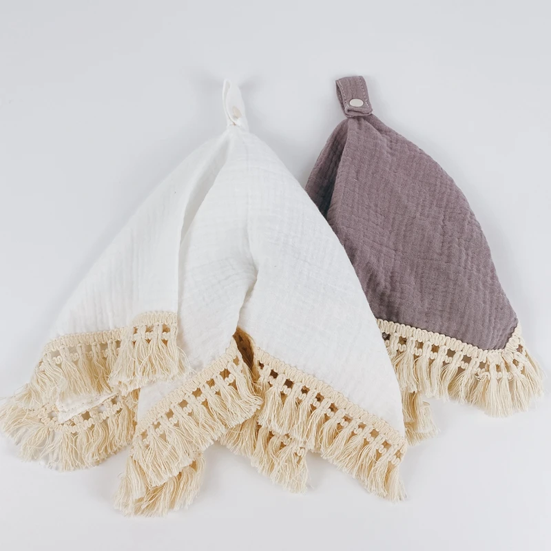 

Newborn Gift Set Baby Cotton Muslin Teething blanket bib Bunny Ear Wooden teether