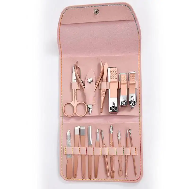 

Multifunction Professional 16pcs Rose Gold Manicure Pedicure Set Nail Care