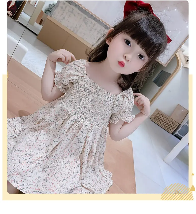 

Summer 2021 new flower baby girl skirt children's summer princess dress, White/green/purple/pink/orange/red