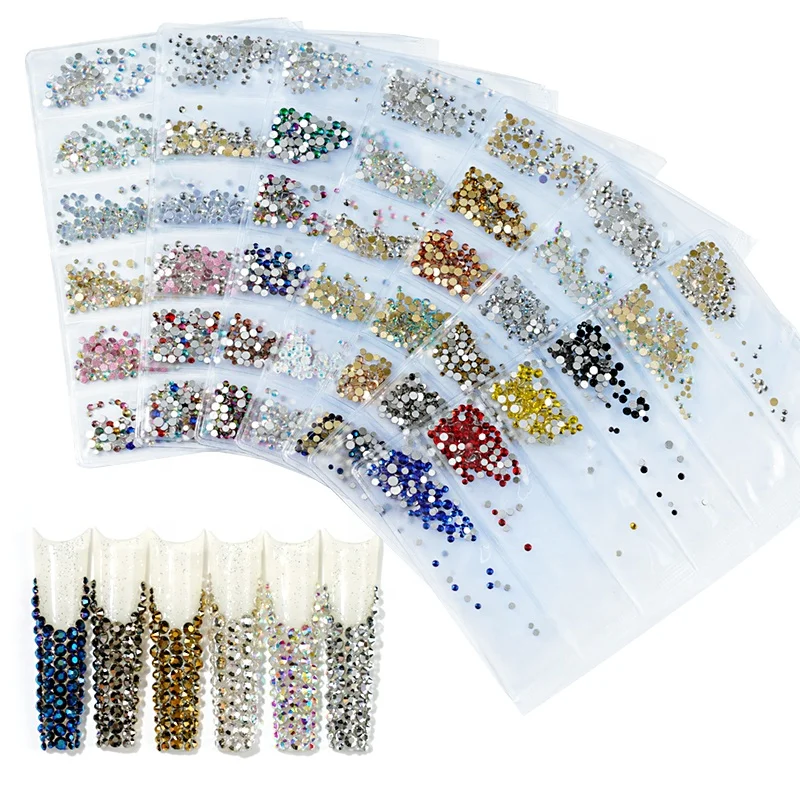 

Nail Art Diamond Jewelry Mixed Color Flat Diamond Symphony AB Rhinestone Manicure Nail Diamond Set