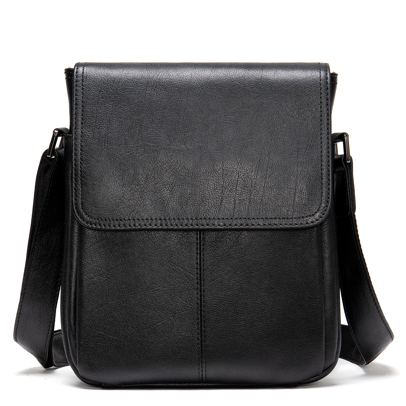 

Drop Shipping 9805 Men's Genuine Leather Shoulder Bag For Men Casual Crossbody Bag Man Handbag Male Messenger Side Bags, Black