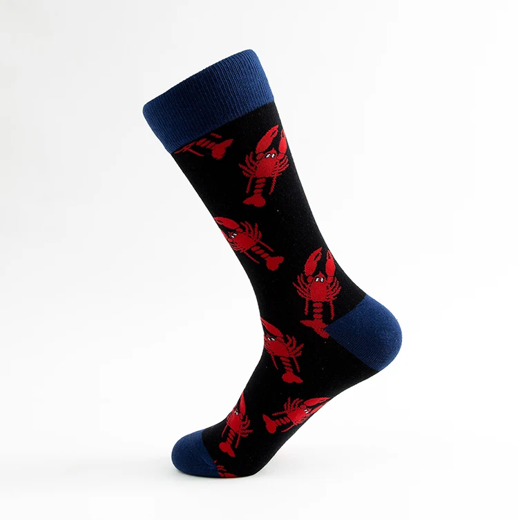 

colorful in boxes dress crew cotton socks black men pair