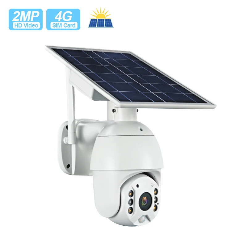 
2020 new 4g 2mp Hd Ite Zoom Cctv Cam Solar Battery Powered Video Surveillance Wifi Ip Outdoor PTZ Camera With Pir 