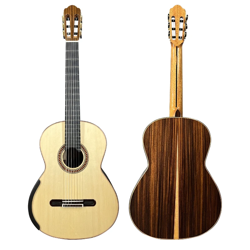 

Aiersi sole supplier YULONG GUO handmade Double Top Chamber Concert high quality Guitar for professional player concert