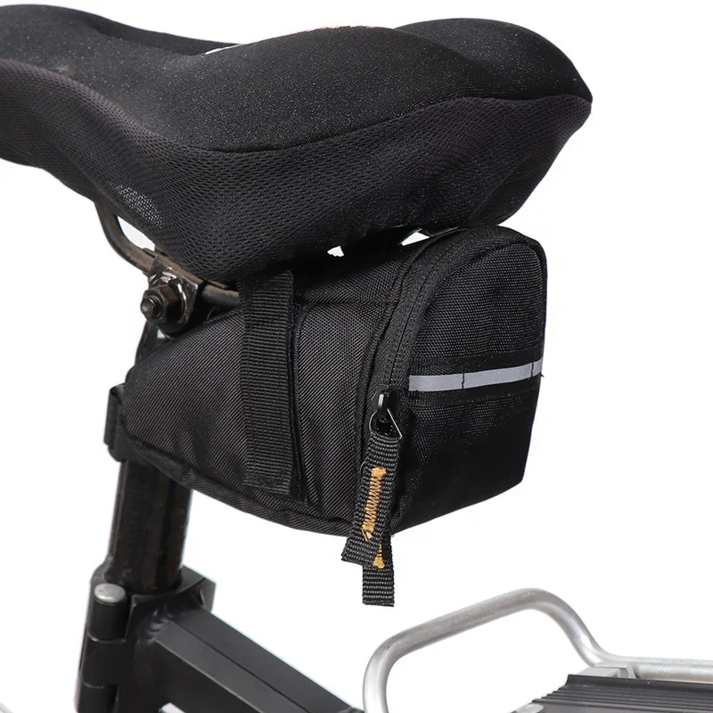 
mountain road bicycle bag waterproof storage saddle seat cycling tail rear pouch bag reflective saddle pouch bike accessories 