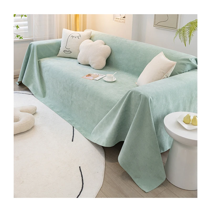 Customized Wholesale Solid Color Home Living Room Soft Non slip Sofa Covers Waterproof Stain-resistant Sofa Slipcover Sofa Towel