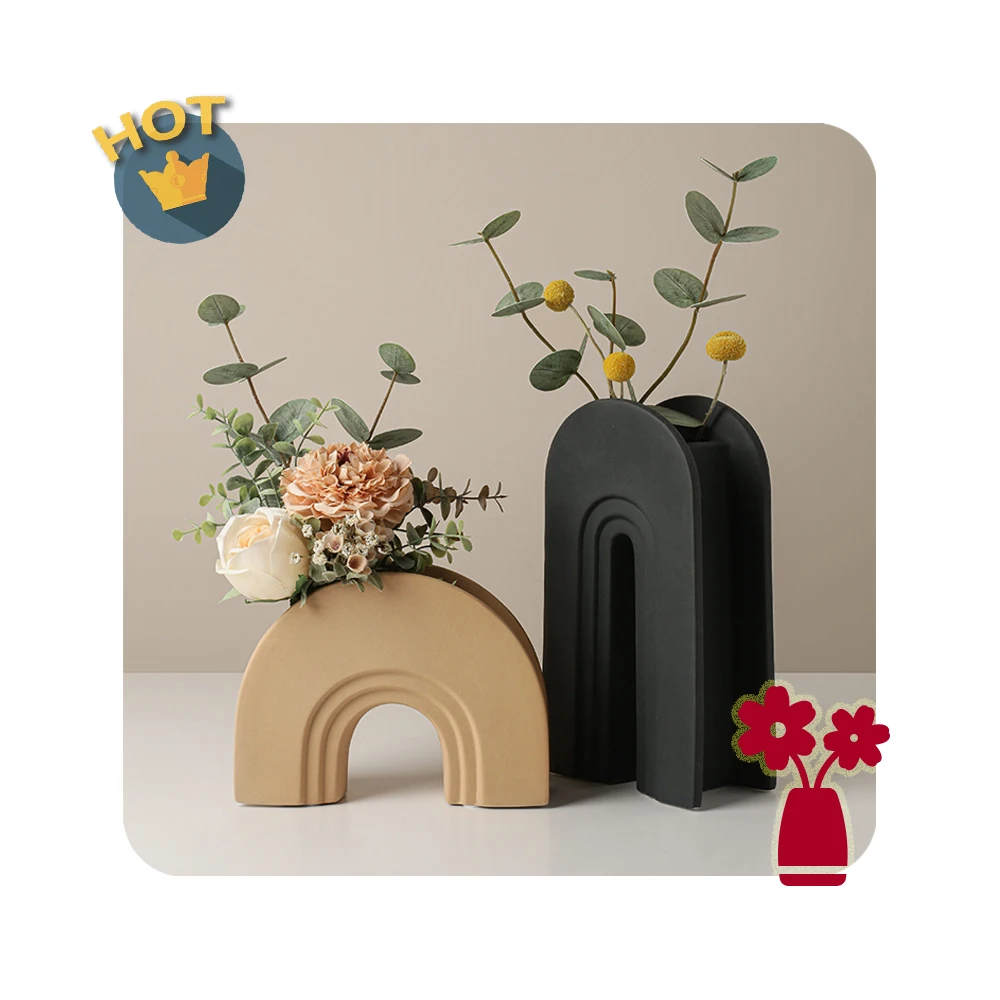 

Hot Wholesale world Ceramics Art Vase Unique Vase Home Decor Abstract Flower Vase