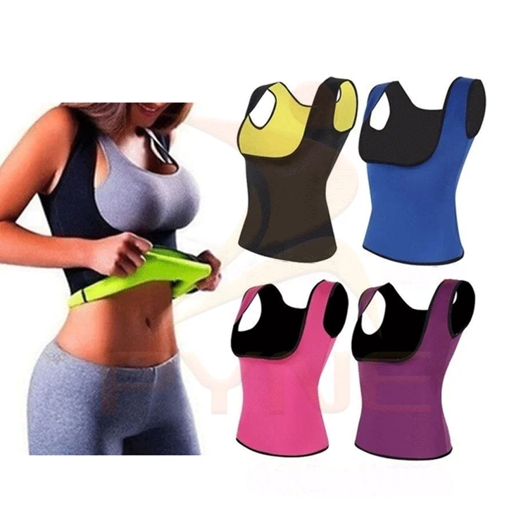 

Sport Tummy Control Sweat Shape Sauna Vest Body Building Slimming Waist Trainer Women Sauna Vest, Blue,black,purple,rose red