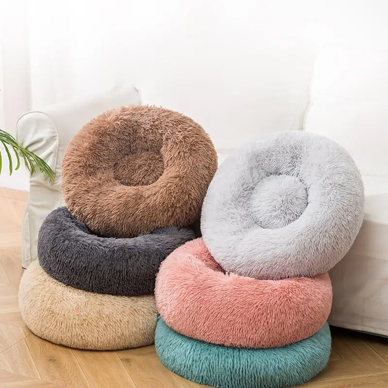 

Marshmallow Cat Donut Bed For Dog And Cat Beds Plush Fluffy Waterproof Pet Bed