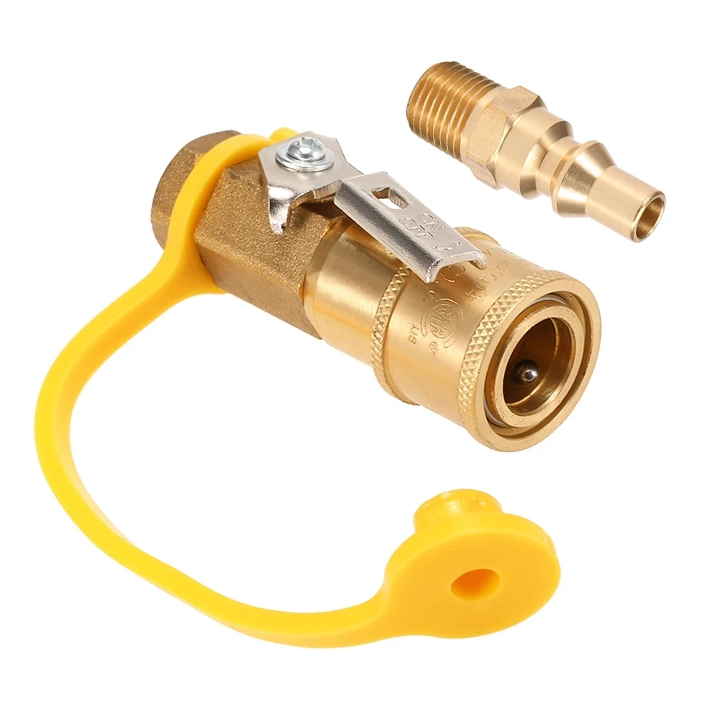 

Solid Brass Camping Gas Stove Adapter NPT Natural Gas Quick Connect Fittings Propane Hose Quick Disconnect Kit