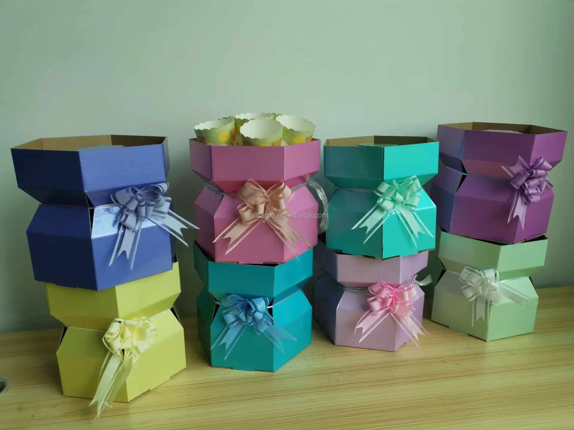 Customized Cupcake Bouquet Packaging Flower Bouquet Cupcake Boxes