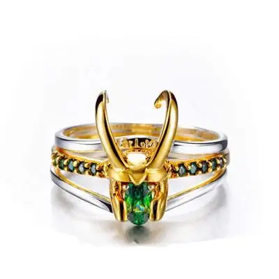 

Tik Tok Creative Jewelry Gifts Dainty Three-in-one Ring New Design Loki Ring for Women