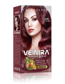 Korea Formula Ammonia Free Permanent Burgundy Red Purple Black Brown Hair Dye Cream Herbal Extract Color Hair Cream Oem