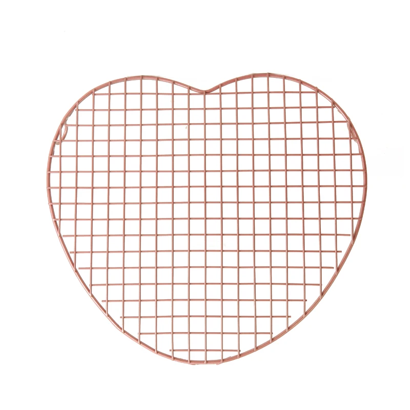 

Best quality Non-stick rose gold Heart-shaped pink baking cooling rack