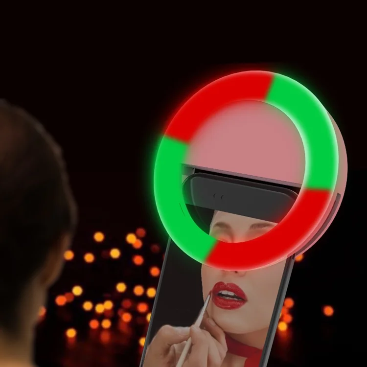 

RG-01 Photography video mobile phone rgb beauty rechargeable clip on ring light
