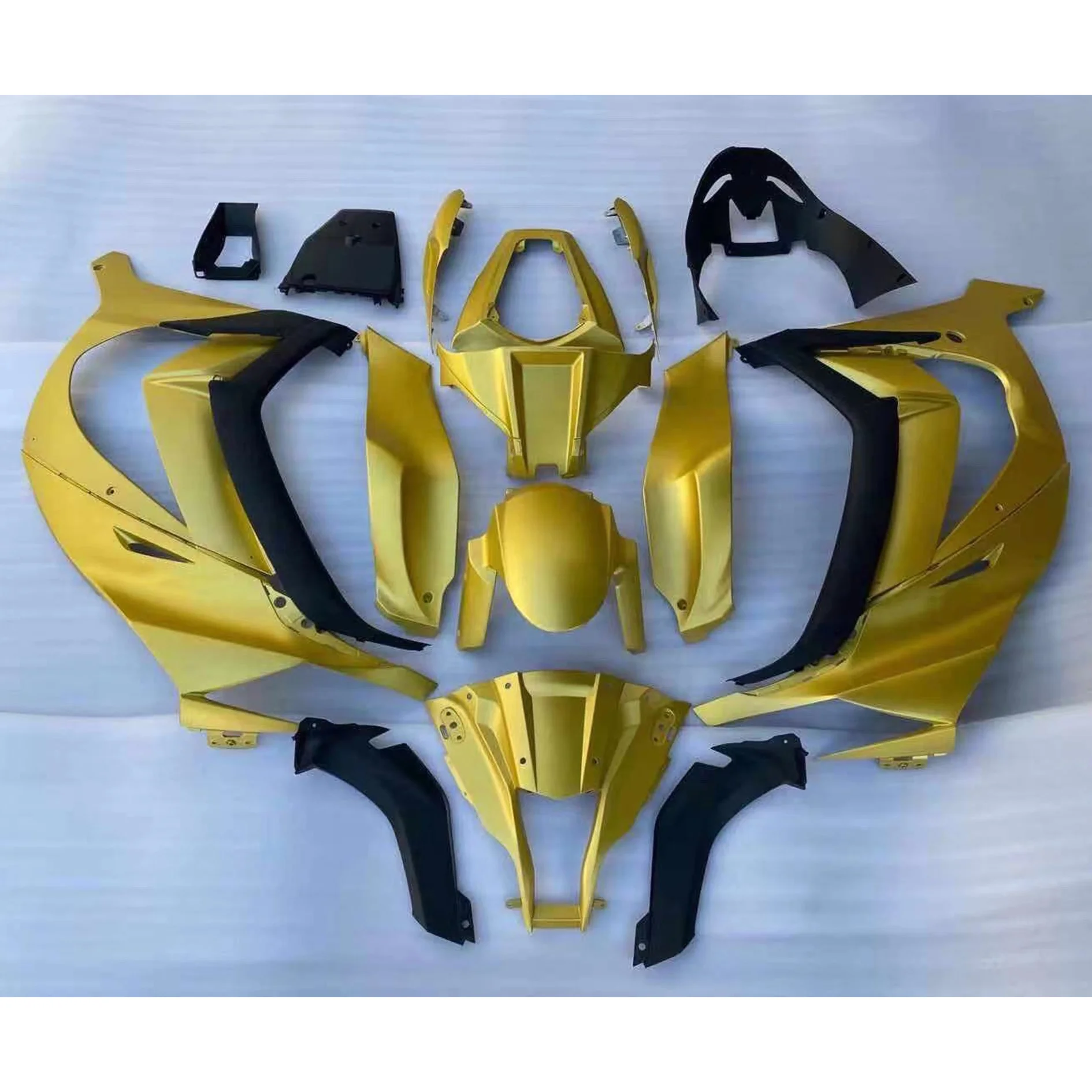 

2021 WHSC Golden And Black Motorcycle Accessories For KAWASAKI ZX-10R 2011-2015 Custom Cover Body ABS Plastic Fairings Kit, Pictures shown