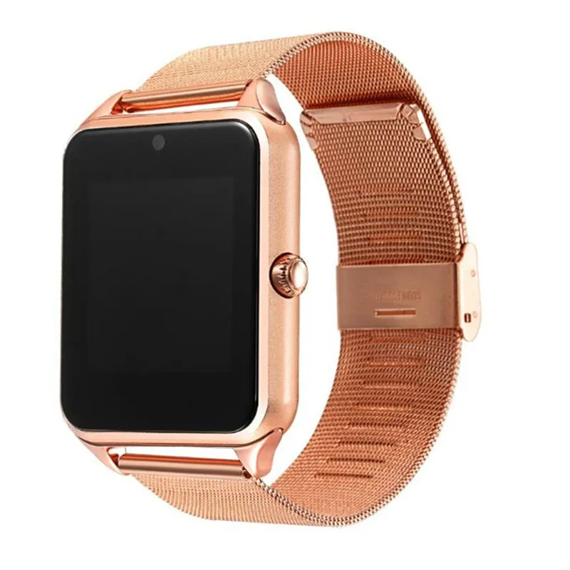 

Metal Strap Smart Watch A1 Z60 Men Women Wrist Smartwatch Wristwatch For Apple Android Phone PK DZ09