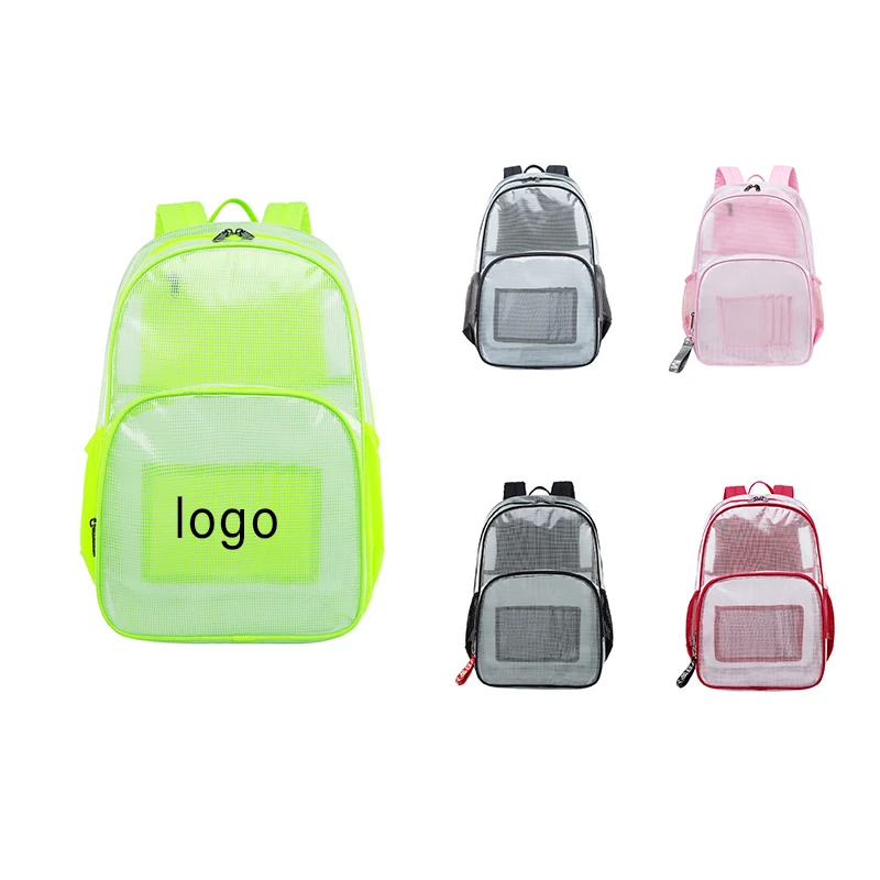 

Waterproof Transparent Kids Clear PVC schoolbag women college School Backpack Bags for boys girls mochila antirrobo