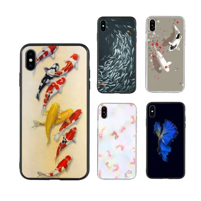 

Back Cover For iPhone X XR XS MAX 8 7 6S 6 S Whale Fish Wave Sea Silicone Soft Case For iPhone Apple 6 S 6S 7 8 Plus Phone Case