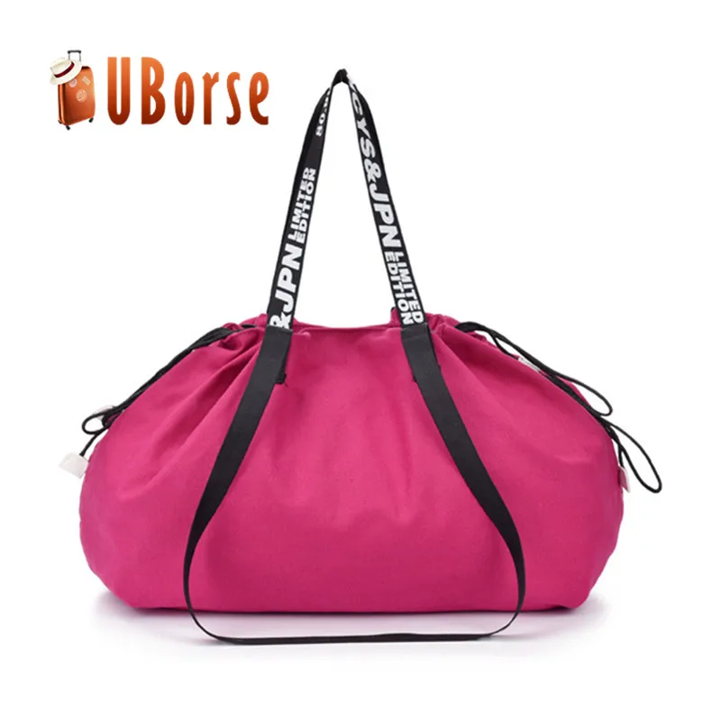 
Custom women men canvas travel duffel bag shoulder sport bag drawstring gym bag 