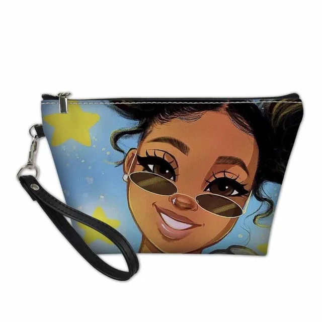 

Make up Pouch Cosmetic Bag Women Art Black African girl Printing Sublimation Cosmetic Bag Blank Multipurpose Toiletry Bag, Customized color