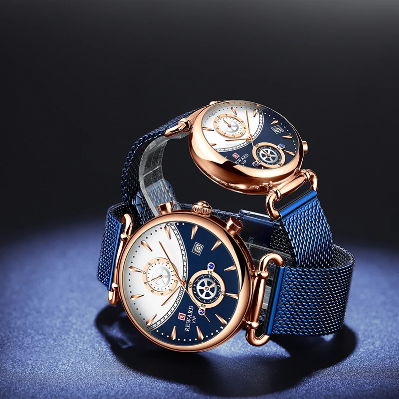 

Reward sport couple watch custom logo quartz wristwatches Fashion Luxury Steel Lover Watch Pair for Men Women