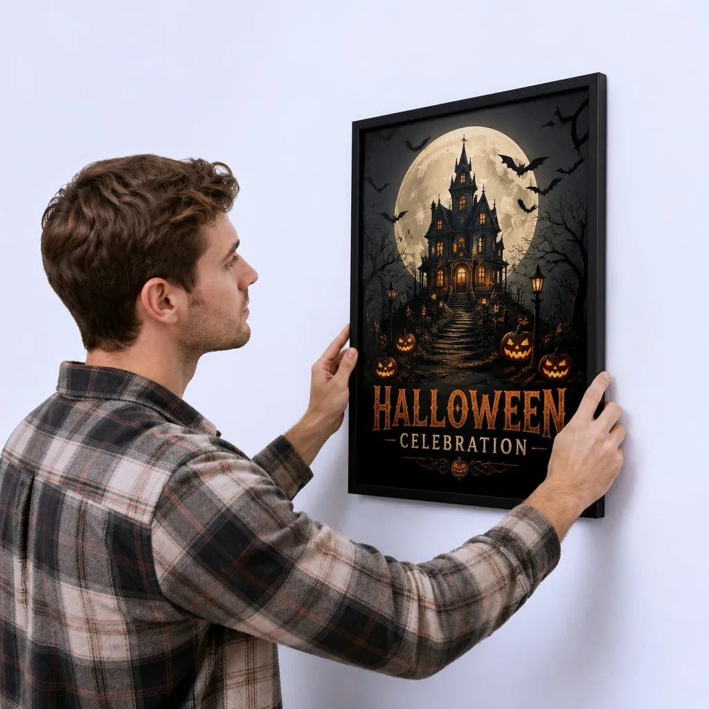 Hanging Poster in Room Setting