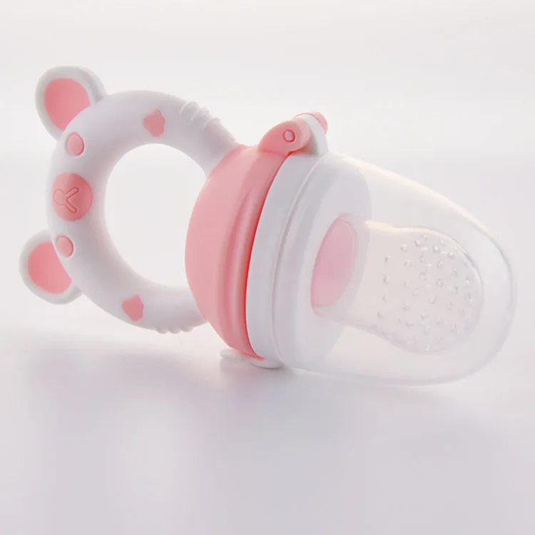 

Factory Seller In Stock BPA Free Hot Sell Soft Food Grade Silicone Baby Fruit Food Feeding Bottle With Spoon, Customized color