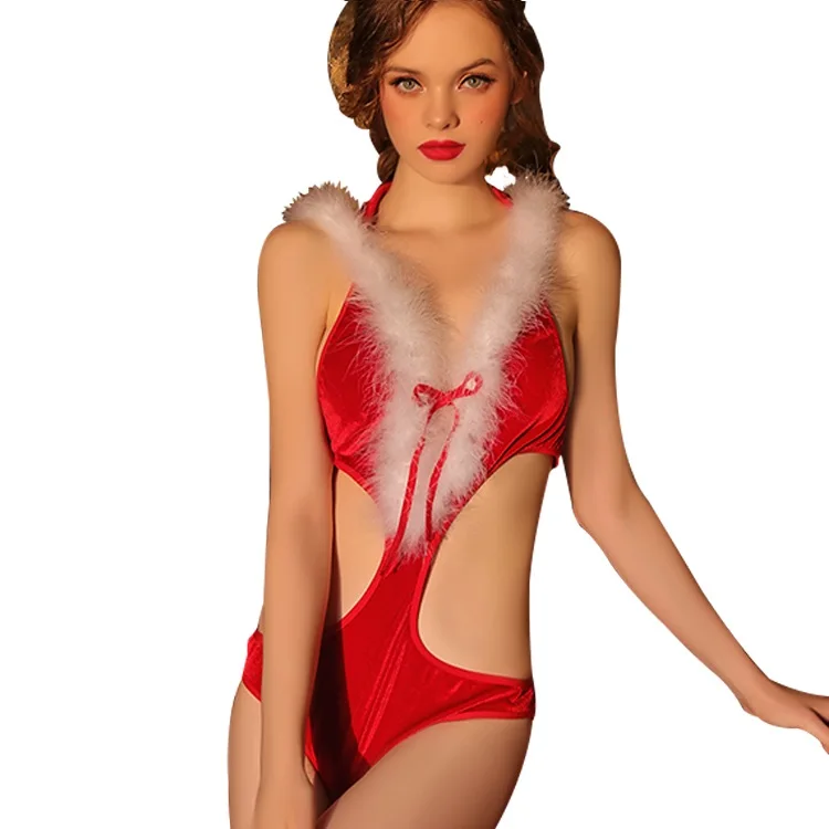 

Sexy Christmas Lingerie Cosplay Christmas Seductive Bodysuit, As shown in figure