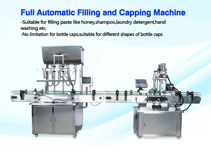 Manufacturer Direct Sale Automatic Pneumatic Bottle Filling and Capping Machine for Juice, Honey, E-liquid, Essential Oil