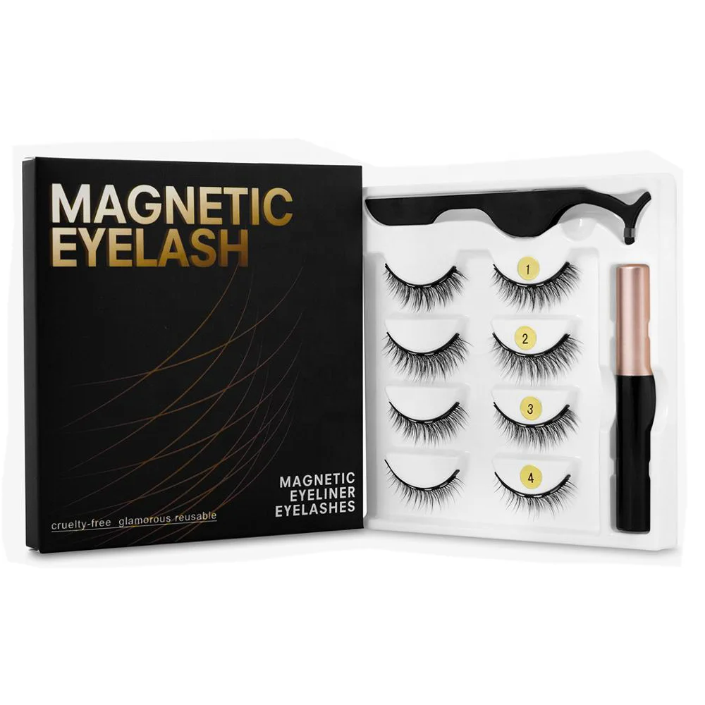 

3D Mink Eyeliner Short Lasting Handmade Lashes Makeup Tool Magnetic Eyelashes