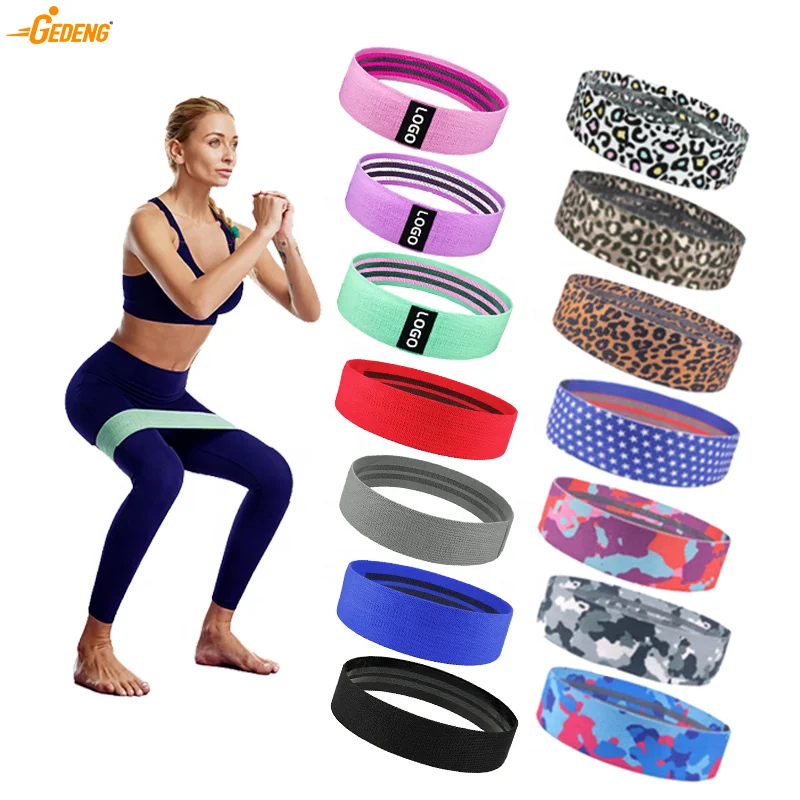 

2021 New Fashion Factory Price Wholesale Customize Rubber Logo Nude Color Fitness Hip Resistance Booty Band, Multi colors