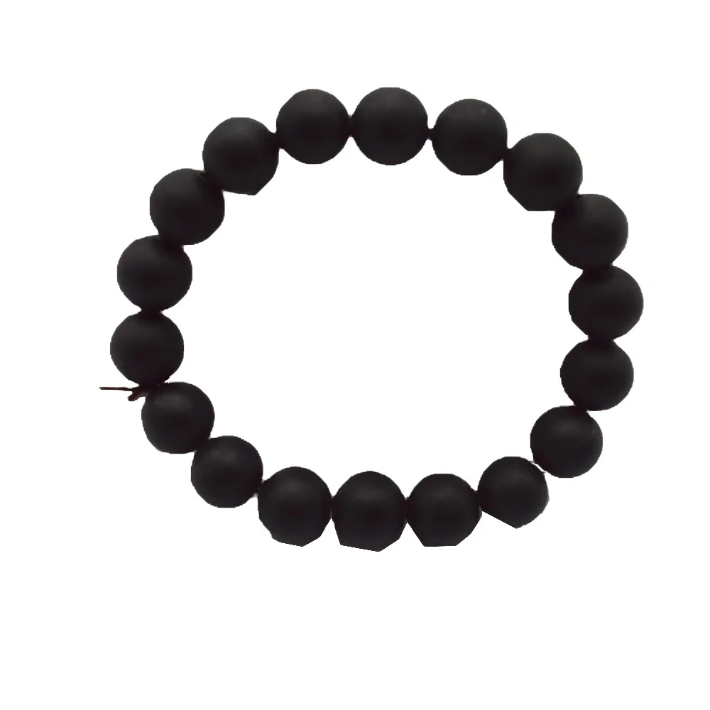 

High Quality Natural Bian Stone Beads Of 10mm Black Bian Stone Bracelets For Sale