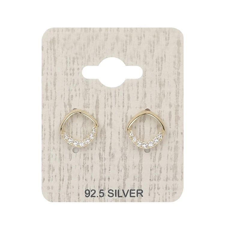 

Shining Zircon 925 Earrings Sterling Silver Stud Earrings 925 Sterling 18k Gold Plated Earrings