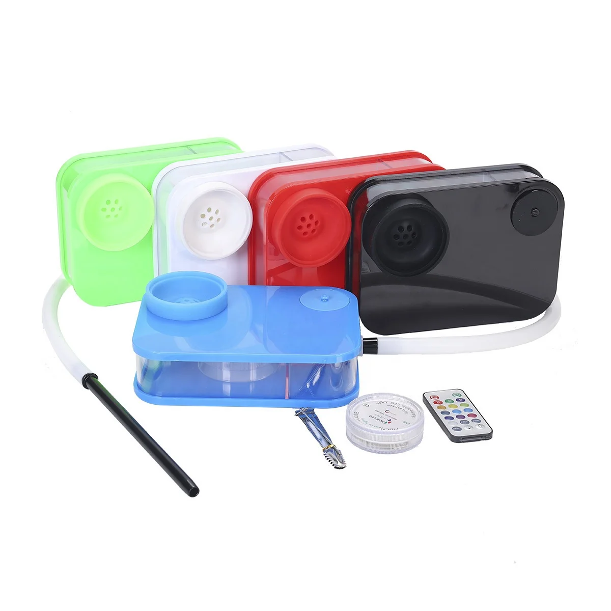 

Square box acrylic plastic hookah full set shisha