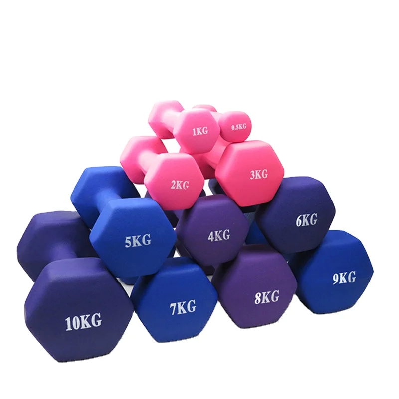 

Cheap hex rubber dumbbell sets gym equipments dumbbell weights, Custom color