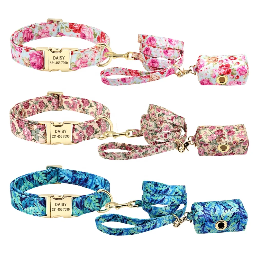 

Amazon Top Seller Factory Price Gold Nameplate Pet Collar Set